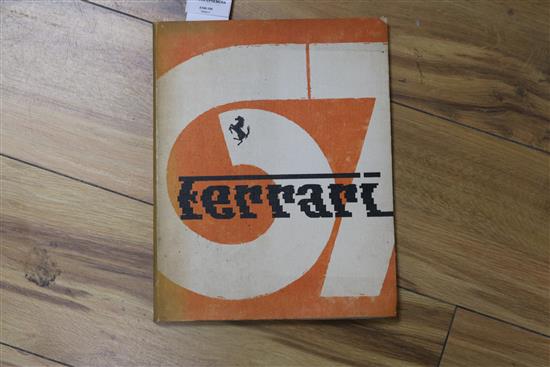 A 1967 Ferrari Yearbook, with Enzo Ferrari business card inside